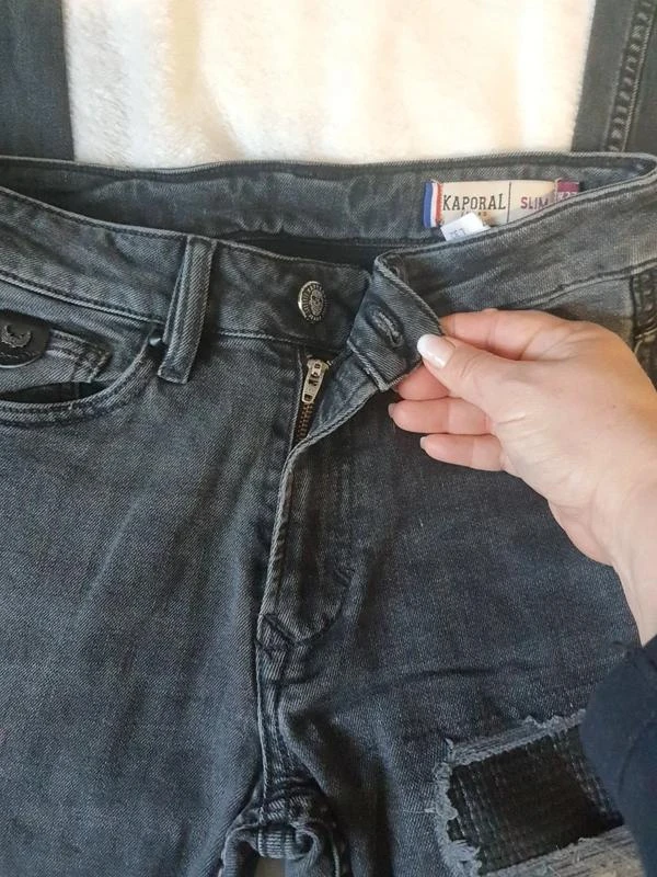 Jeans skinny cinza desbotado com efeito envelhecido Kaporal 36 - P – photo 3